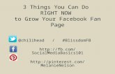 3 Things You Can Do RIGHT NOW to Grow Your Facebook Fan Page