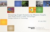 SIAM Annual Meeting 2012: Streaming Graph Analytics for Massive Graphs