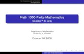 Math 1300: Section 7-2 Sets