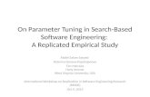 On Parameter Tuning in Search-Based Software Engineering: A Replicated Empirical Study