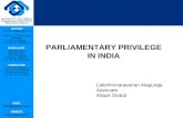 Parliamentary privilege in india