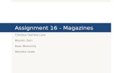 Assignment 16 - Magazines