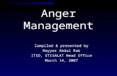 Anger Management - know & manager your anger