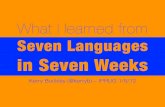 What I learned from Seven Languages in Seven Weeks (IPRUG)