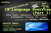 2. CSharp Language Overview - Part I - ASP.NET MVC