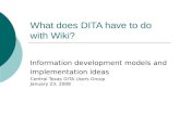 What Does DITA Have To Do With Wiki