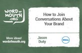 How to Join Conversations About Your Brand, presented by Jason Duty
