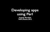 Developing apps using Perl