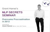NLP Secrets Seminar 2012 - Overcome Procrastination - 24012012