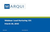 Lead Nurturing 101 Webinar