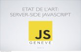 Etat de l'art Server-Side JavaScript - JS Geneve