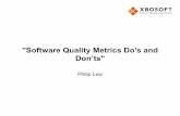software testing metrics do's - don'ts-XBOSoft-QAI Webinar