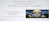 Lessons about Community from Studio Ghibli - with notes
