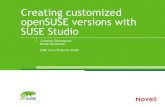 Creating customized openSUSE versions with SUSE Studio