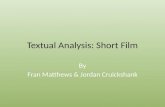 Textual analysis: short film