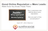 Good Online Reputation = More Leads
