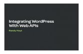 Integrating WordPress With Web APIs