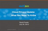 Cloud Privacy
