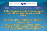 Development Of An Internet Controlled Surveillance Mobile Robot (Student2)