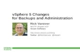 vSphere 5 changes for backups and administration, by Rick Vanover, Backup Academy