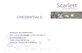 Scarlett PR & Marketing Credentials 2013