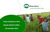 Www.machiels.com Status Closing the Circle Bezoek Arbeid & Milieu 30 november 2012.