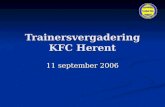 Trainersvergadering KFC Herent 11 september 2006.