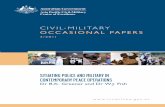 Civil-Military Occasional Paper 3/2011: Situating Police and Military in Contemporary Peace Operations