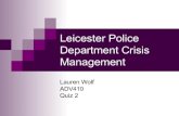 Police Department Crisis Management
