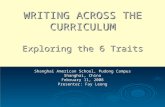 Writing Across the Curriculum: Exploring the 6 Traits