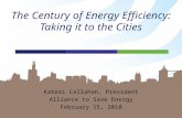 The Century of Energy Efficiency: Taking it to the Cities