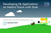 Developing Qt Applications on MeeGo Touch with Style