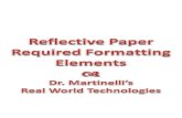 Reflective paper formatting requirements