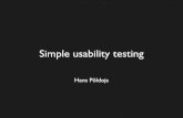 Simple usability testing