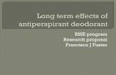 Long term effects of antiperspirant deodorant1