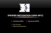 Speaker recognition using MFCC