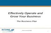 Operate and Grow Business - Business Plan