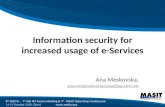 Information Security for increased usage of e-services - Masit Open Days  2010