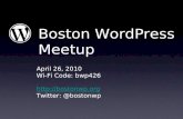April 2010 Boston WordPress Meetup