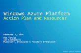 Windows Azure Platform - ISV Cloud Action Plan and Resources