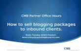How to sell blogging packages to inbound marketing clients