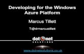 Developing For The Windows Azure Platform