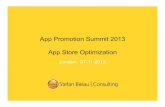 'Application Store Optimization (ASO)' - Dos and Don'ts - Stefan Bielau - #APS2013