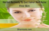 Herbal Remedy To Get Fairer And Acne Free Skin