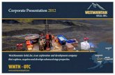 WestMountain Gold, Inc Corporate Presentation
