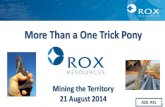 Ian Mulholland - Rox Resources - Rox Resources – Teena Zinc Deposit