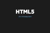 HTML5 - Introduction