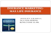 Marketing of Max life Insurance ppt- Jonlen