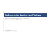 Technology for speakers and trainers
