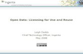 Open Data: Licensing for Use and Reuse